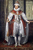 Портрет короля Якова I выполненный художником Paul van Somer